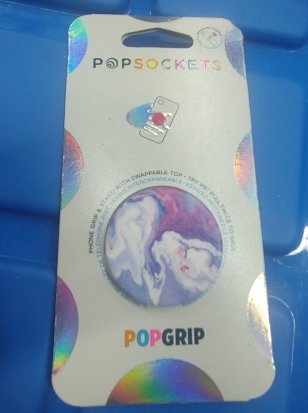 PopSockets PopGrip Phone Grip - Purple & Pink Marble